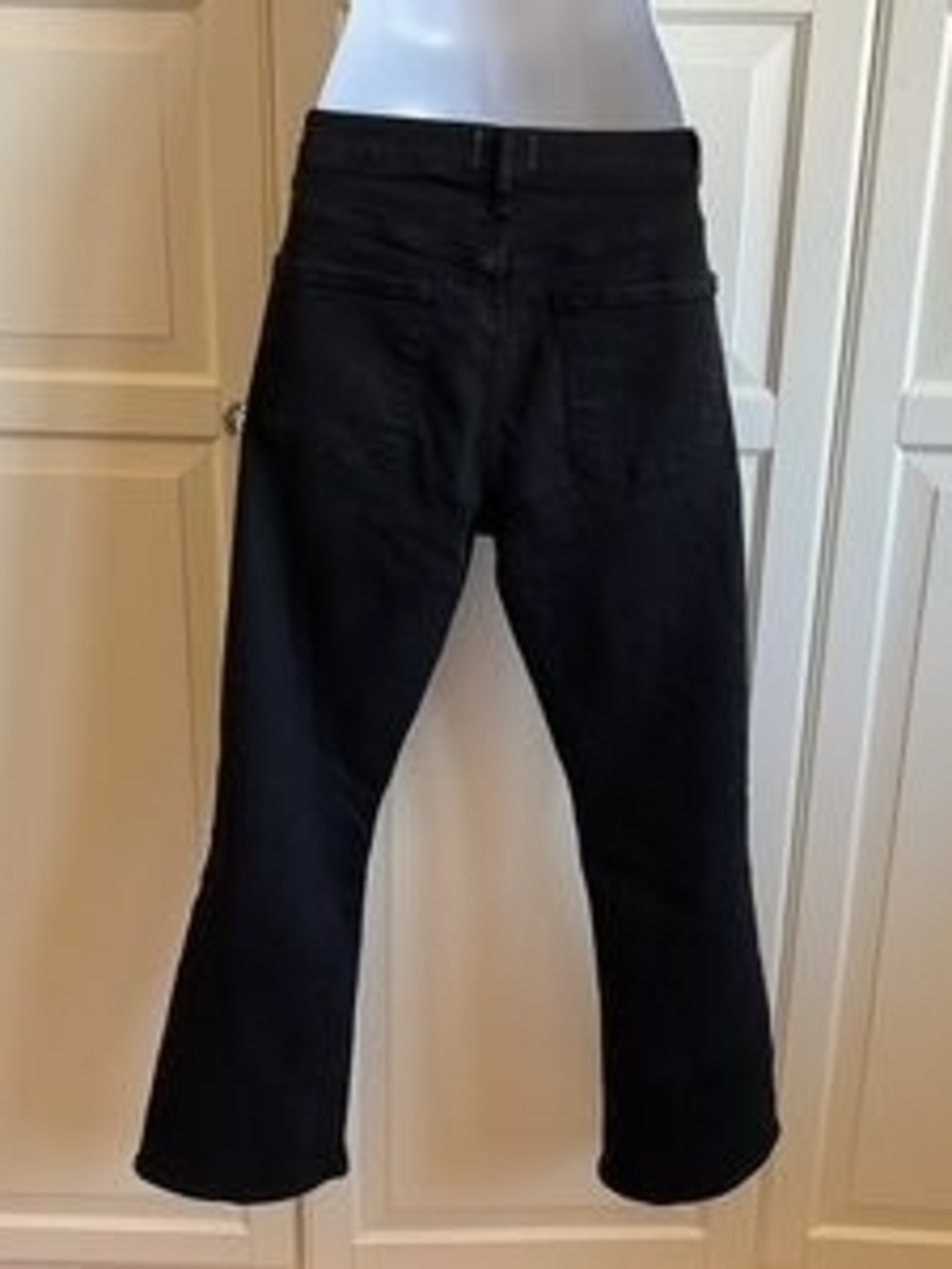 Citizens Of Humanity Black Denim Jeans with Leather Patch - Picture 2 of 11
